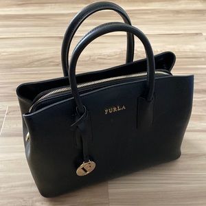 Furla 3-Pocket Genuine Leather Handbag